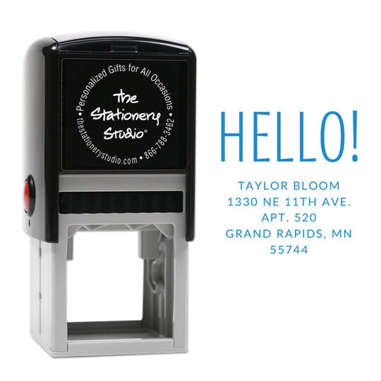 Cheerful Greetings Address Self-Inking Stamp